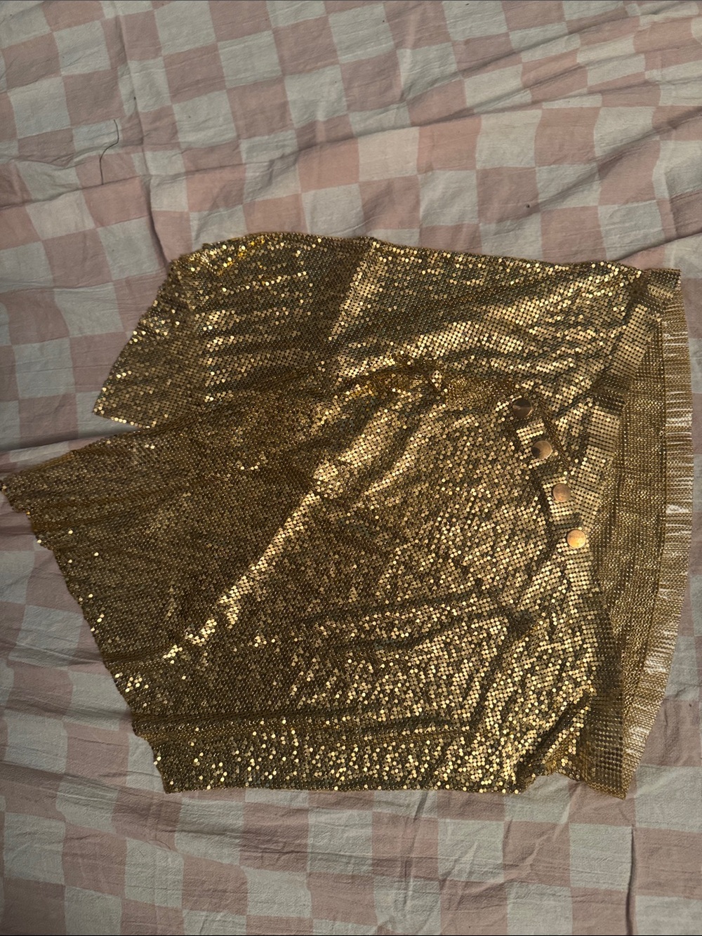 Gold Button Skirt